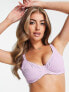 Фото #5 товара Ivory Rose Fuller Bust mix and match balconette bikini top in lilac crinkle