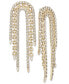 Фото #1 товара Crystal & Chain Looped Statement Earrings, Created for Macy's
