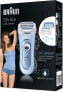 Braun Silk-epil Lady Shaver 5-160 3-In-1 Wireless Wet & Dry electric shaver for women, trimmer and peeling system, blue