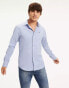 Фото #1 товара Tommy Jeans slim fit stretch shirt in blue