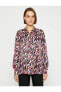Фото #4 товара Рубашка сатиновая с узором зебры Koton Desenli