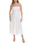 Фото #1 товара Lyra & Co Plus Linen-Blend Midi Dress Women's White Xl