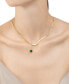 Green Mother Of Pearl Clover Necklace