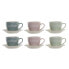 Фото #4 товара Набор из 6 чашек с блюдом DKD Home Decor Синий Розовый Зеленый Керамика 150 ml