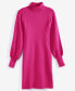 Фото #7 товара Women's Turtleneck Mini Sweater Dress, Created for Macy's