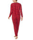 ფოტო #2 პროდუქტის Woman's 2-Pc. Long-Sleeve Jogger Pajamas Set