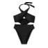Women's Cross Front Halter One Piece Swimsuit - Wild Fable Black XS
