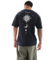 Фото #1 товара Jack & Jones oversized t-shirt with sun & moon back print in black