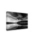 American School Owens Lake Reflectionblack and White Canvas Art - 15" x 20"
