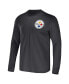 Фото #3 товара Men's NFL x Darius Rucker Collection by Black Pittsburgh Steelers Team Long Sleeve T-shirt
