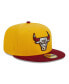 Фото #3 товара Men's Yellow, Red Chicago Bulls Fall Leaves 2-Tone 59FIFTY Fitted Hat