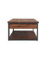 Фото #4 товара Claremont Rustic Wood Coffee Table with Drawer and Low Shelf