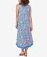 Фото #2 товара Платье женское Ruby Rd. petite Vines с высоким воротником В-образным пушистого принта с эффектом "Hi/Low"