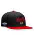 ფოტო #1 პროდუქტის Men's Black, Red Chicago Blackhawks Fundamental Colorblocked Snapback Hat