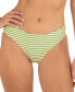 Фото #1 товара Juniors' Samba Striped Mid-Rise Cheeky Bikini Bottom