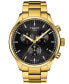 ფოტო #1 პროდუქტის Men's Swiss Chronograph Chrono XL Classic Gold-Tone Stainless Steel Bracelet Watch 45mm
