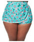 Фото #1 товара Plus Size High Waisted Skort Swim Bottoms