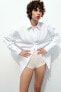 Фото #10 товара Рубашка oversize из поплина с прорезным карманом ZARA