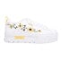 Фото #1 товара Puma Mayze Floral Embroidered Platform Lace Up Womens White Sneakers Casual Sho