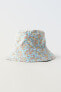 FLORAL BUCKET HAT WITH STRAPS