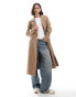 New Look belted formal coat in camel