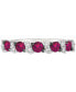 Passion Ruby (1-1/20 ct. t.w.) & Nude Diamond (1/5 ct .t.w.) Band in 14k White Gold