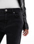 Фото #8 товара Miss Selfridge Petite heart pocket straight leg jean in black wash