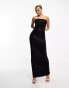 Фото #2 товара Heiress Beverly Hills premium all over diamante bandeau bodycon column maxi dress in black