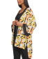 Women's Printed Open-Front Kimono Jacket