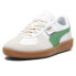 Фото #2 товара Puma Palermo Leather Lace Up Womens Green, Grey, White Sneakers Casual Shoes 39