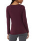 Фото #2 товара Women's Scoop-Neck Long-Sleeve Top