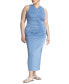 Plus Size Ruched Dress W Slit