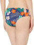 Фото #2 товара Hobie 166273 Womens Floral Hipster Bikini Bottom Swimwear Blue Size Large