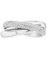 ფოტო #1 პროდუქტის Cubic Zirconia Triple Row Pavé & Polished Rolling Crossover Ring