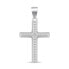 Silver cross pendant with zircons CRS177