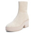 Фото #3 товара Matisse Jessie Pull On Platform Booties Womens Off White Casual Boots JESSIE-164