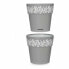 Self-watering flowerpot Stefanplast Gaia Grey 15 x 15 x 15 cm White Plastic (12 Units)