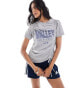 COLLUSION cropped ruched tshirt with valley graphic