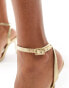 Фото #8 товара ASOS DESIGN Nali barely there heeled sandals in gold