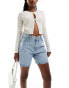 Levi's high waist baggy denim shorts in light blue Синий, W29 - фото #3