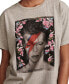 ფოტო #4 პროდუქტის Women's Floral Bowie Graphic Boyfriend T-Shirt