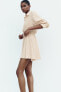 Фото #3 товара Платье-рубашка с плетеным поясом ZARA
