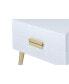 Denvor Night Table in White & Gold