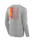 ფოტო #2 პროდუქტის Men's Heather Gray Kansas City Chiefs Super Bowl LVIII Two-Side Roster Big and Tall Long Sleeve T-shirt