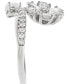 ფოტო #4 პროდუქტის Lab Grown Diamond Pear Flower Bypass Ring (1-1/3 ct. t.w.) in 14k White Gold