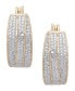 Diamond Accent 3 Row Hoop Earrings