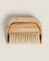 Wooden dustpan and brush