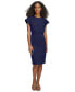 Фото #1 товара Women's Cap-Sleeve Midi Sheath Dress