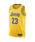 Фото #2 товара Men's and Women's LeBron James Gold Los Angeles Lakers Swingman Jersey - Icon Edition