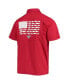 ფოტო #4 პროდუქტის Men's PFG Crimson Oklahoma Sooners Slack Tide Camp Button-Up Shirt